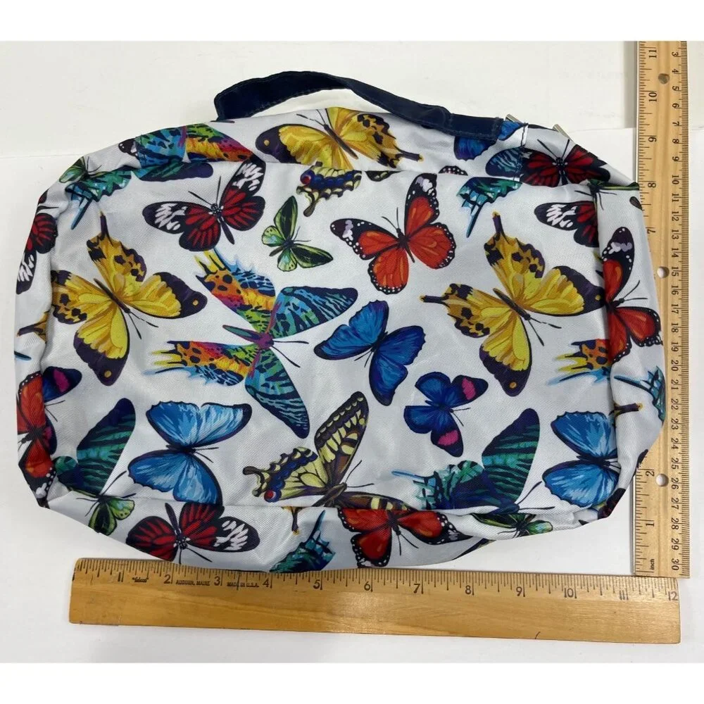 Kensie 2-Piece Packing Cube Set With Colorful Butterfly Print & Mesh Front Panel